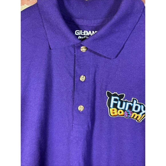 Furby Boom Employee Polo Purple Embroidered Logo Collector Hasbro Mens Medium - Picture 5 of 7